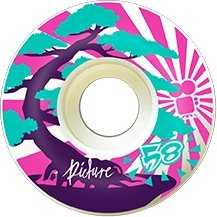 Picture Wheels - 80A Soft Street "Kushi" Wheels 58mm