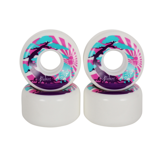 Picture Wheels - 80A Soft Street "Kushi" Wheels 58mm